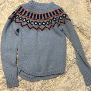 Blue and orange sweater